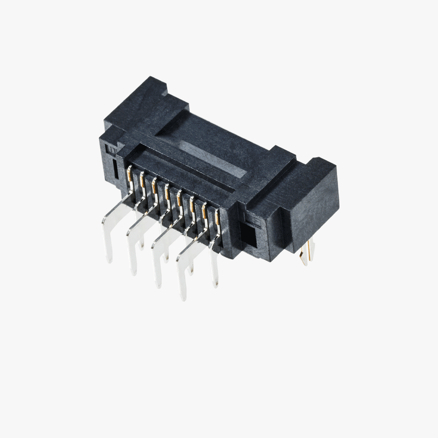 LED POWER Series 1.0Pitch 8Pin 4.6Height FFC Connector Receptacle Black DIP