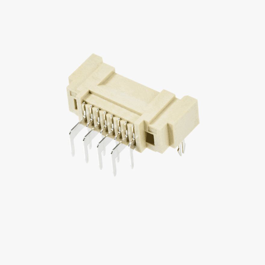 LED POWER Series 1.0Pitch 8Pin 4.6Height FFC Connector Receptacle White DIP