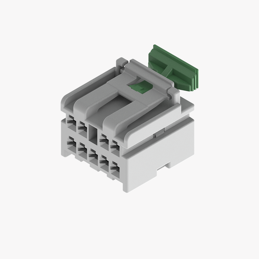 020 Double Lock & CPA Two Row 9Pin Female Connector Black