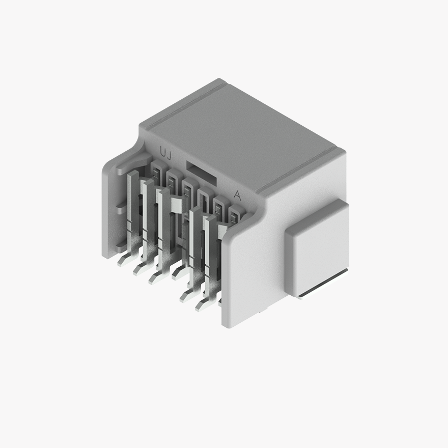 020 Double Lock & CPA Two Row 11Pin Male Connector Horizontal Natural SMT type