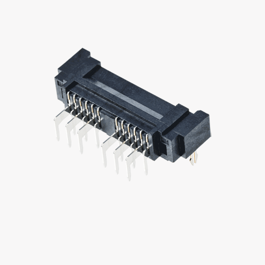 LED POWER Series 1.0Pitch 14Pin 4.6Height FFC Connector Receptacle Black DIP