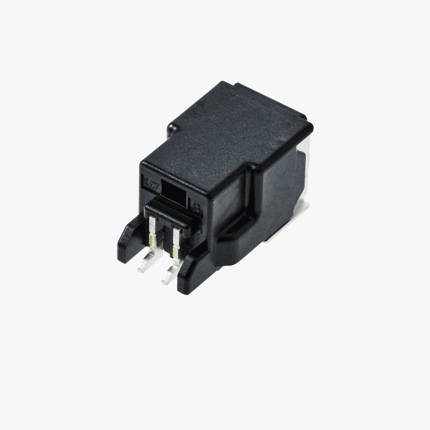 020 Double Lock 2Pin Male Connector Horizontal Black SMT type AU Terminal Global ver.