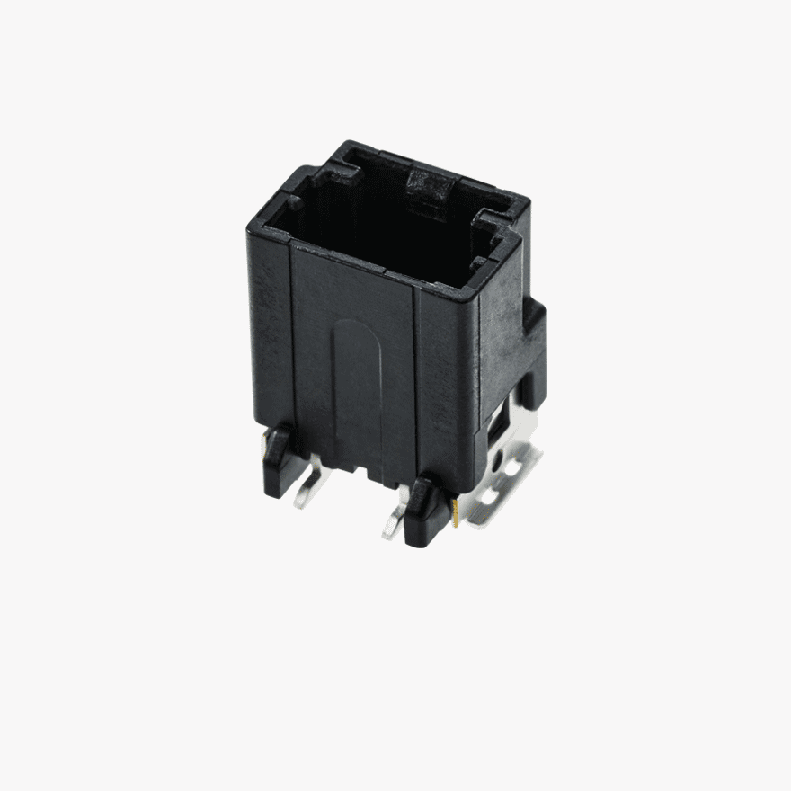 020 Double Lock & CPA 2Pin Male Connector Vertical Black SMT