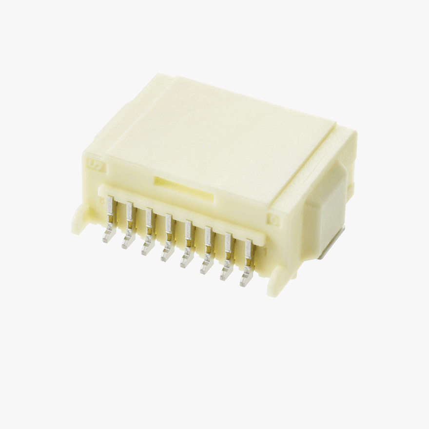 025 Double Lock 8Pin Male Connector Horizontal Natural SMT type