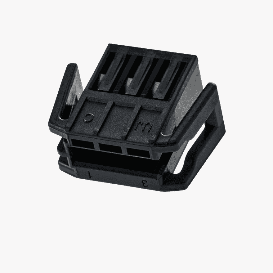 PCB Slot 3Pin Female Connector Black