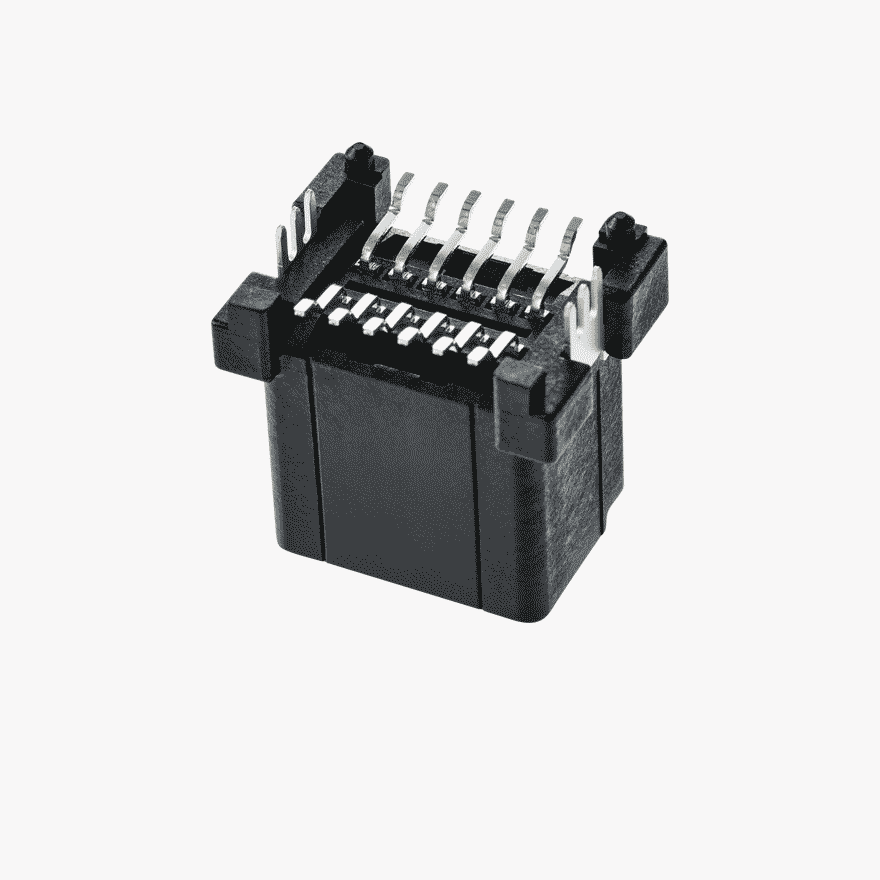 025 II 12Pin Male Connector Vertical Black SMT type - UJU