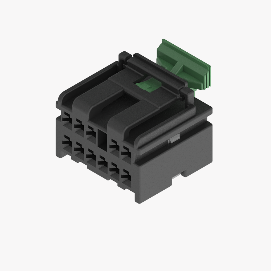 020 Double Lock & CPA Two Row 11Pin Male Connector Horizontal