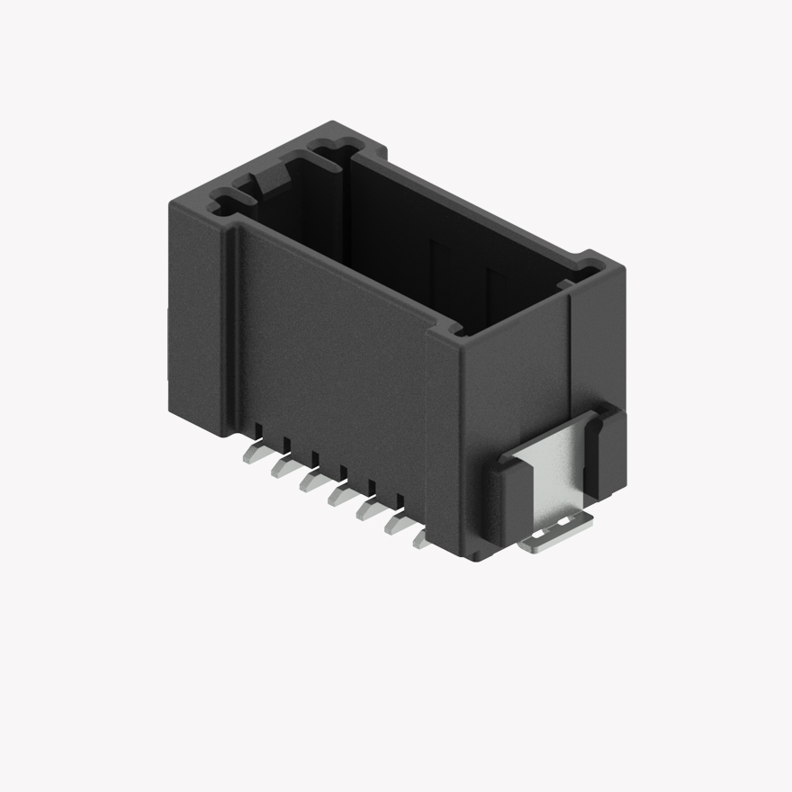 020 Double Lock Two Row 14Pin Male Connector Vertical Black SMT type ...
