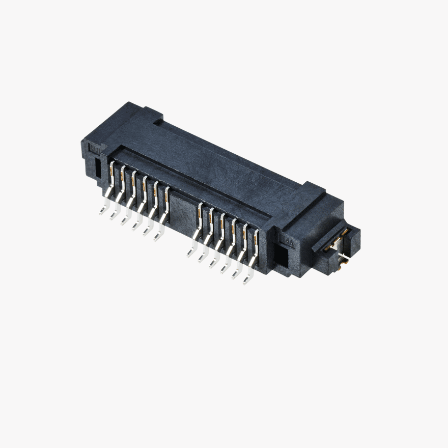 FFC 1.0Pitch 14Pin 4.6H Series(LED Power) – 1.0Pitch 14Pin 4.6Height Receptacle Black SMD