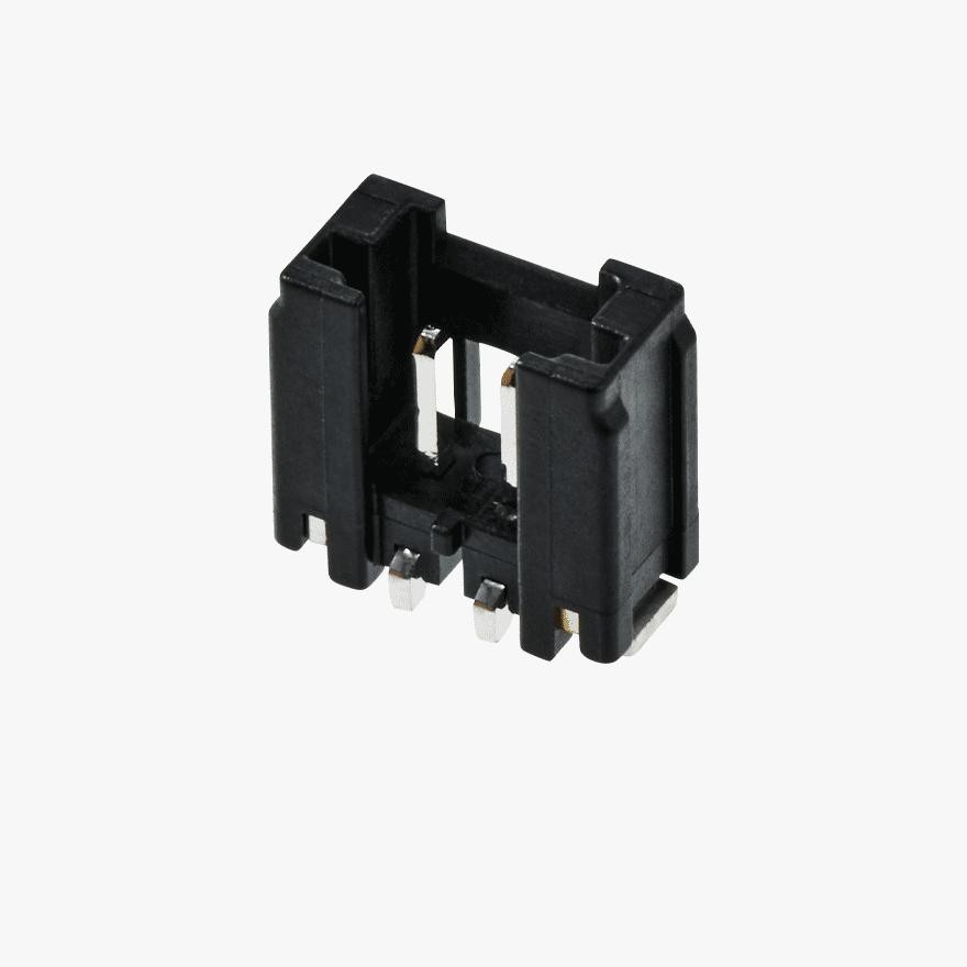 015 2pin Male Connector Vertical Black SMT type