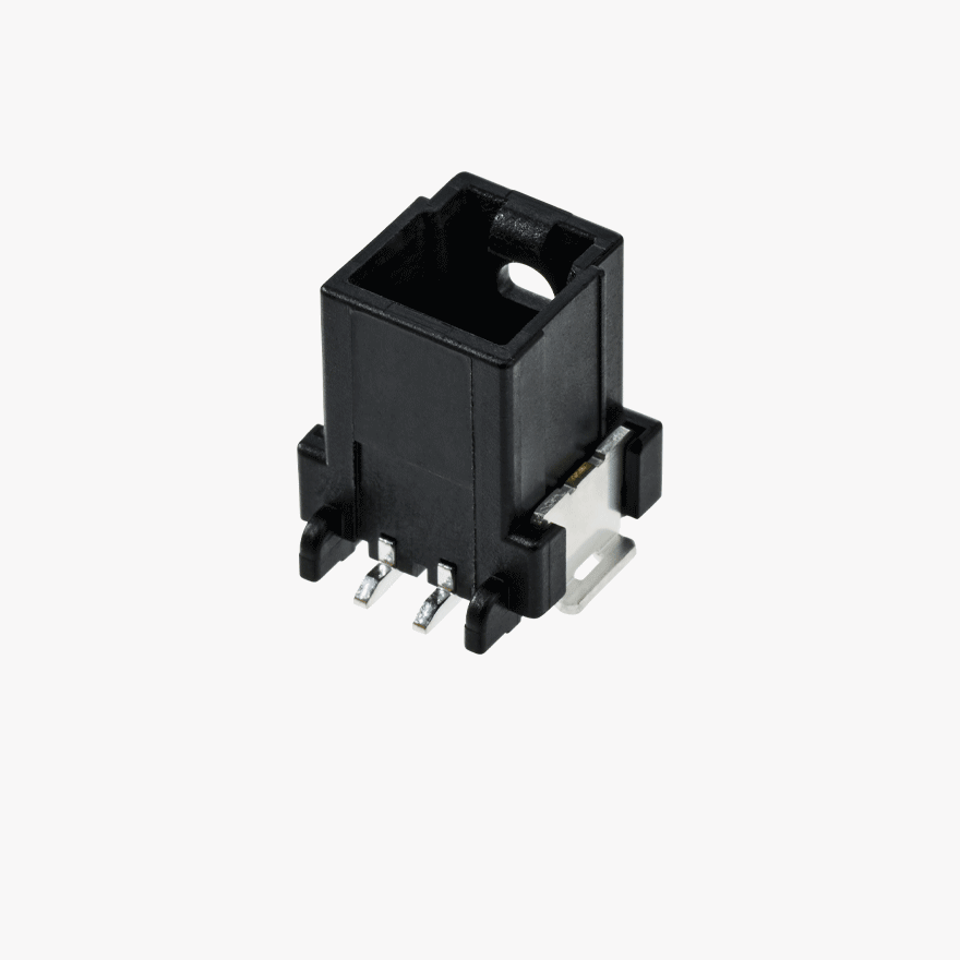 020 Small Blistering Less 2Pin Male Connector Vertical Black SMT type