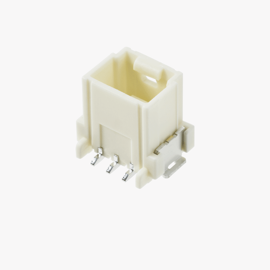 020 Small Blistering Less 3Pin Male Connector Vertical Natural SMT type