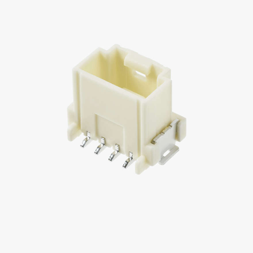 020 Small Blistering Less 4Pin Male Connector Vertical Natural SMT type