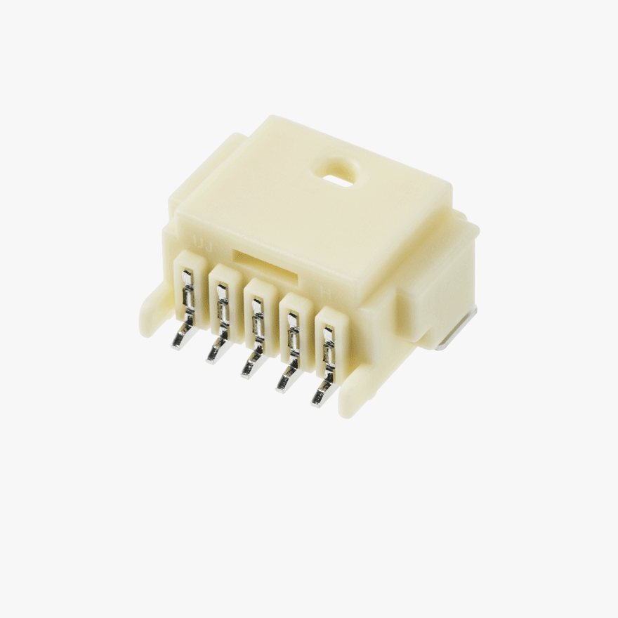 020 Small Blistering Less 5Pin Male Connector Horizontal Natural SMT type