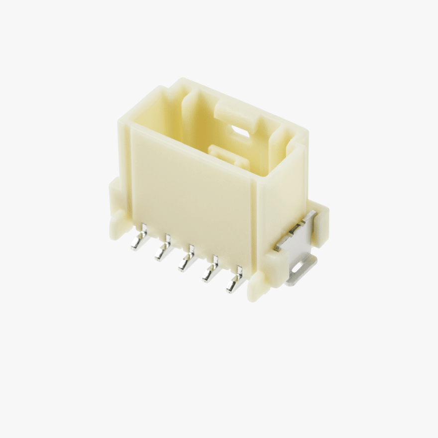 020 Small Blistering Less 5Pin Male Connector Vertical Natural SMT type