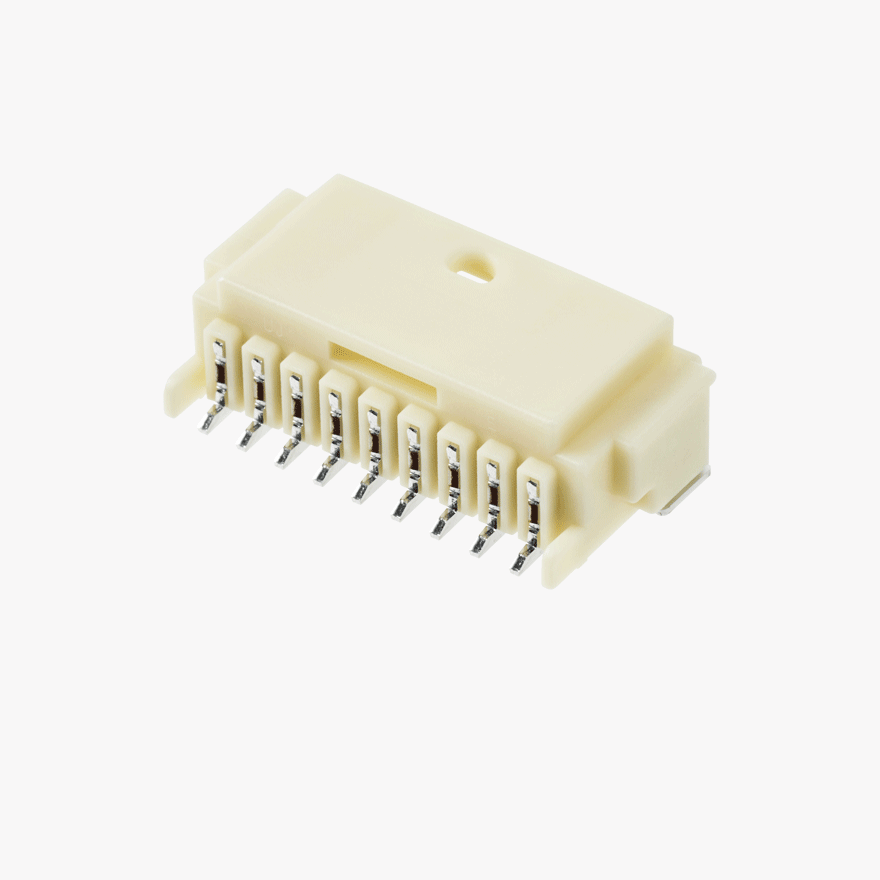 020 Small Blistering Less 9Pin Male Connector Horizontal Natural SMT type