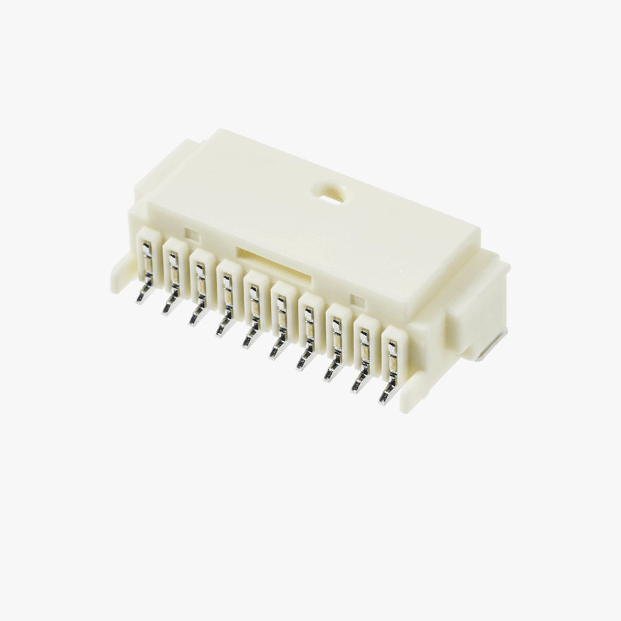 020 Small Blistering Less 10Pin Male Connector Horizontal Natural SMT type