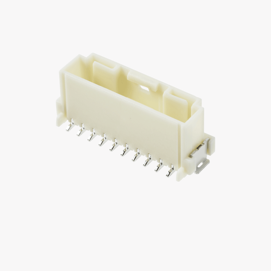 020 Small Blistering Less 10Pin Male Connector Vertical Natural SMT type