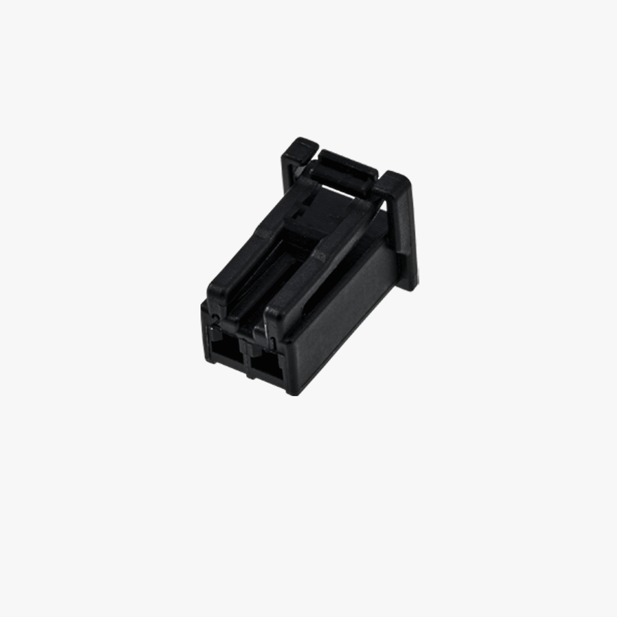020 Small Blistering Less 2Pin Female Connector Black