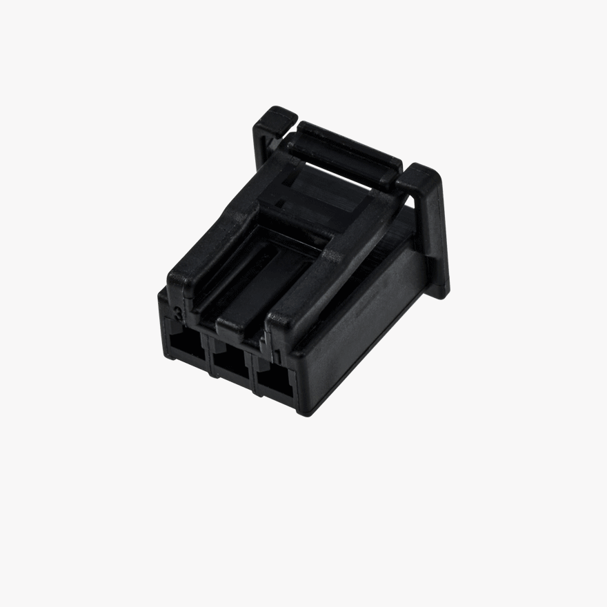 020 Small Blistering Less 3Pin Female Connector Black
