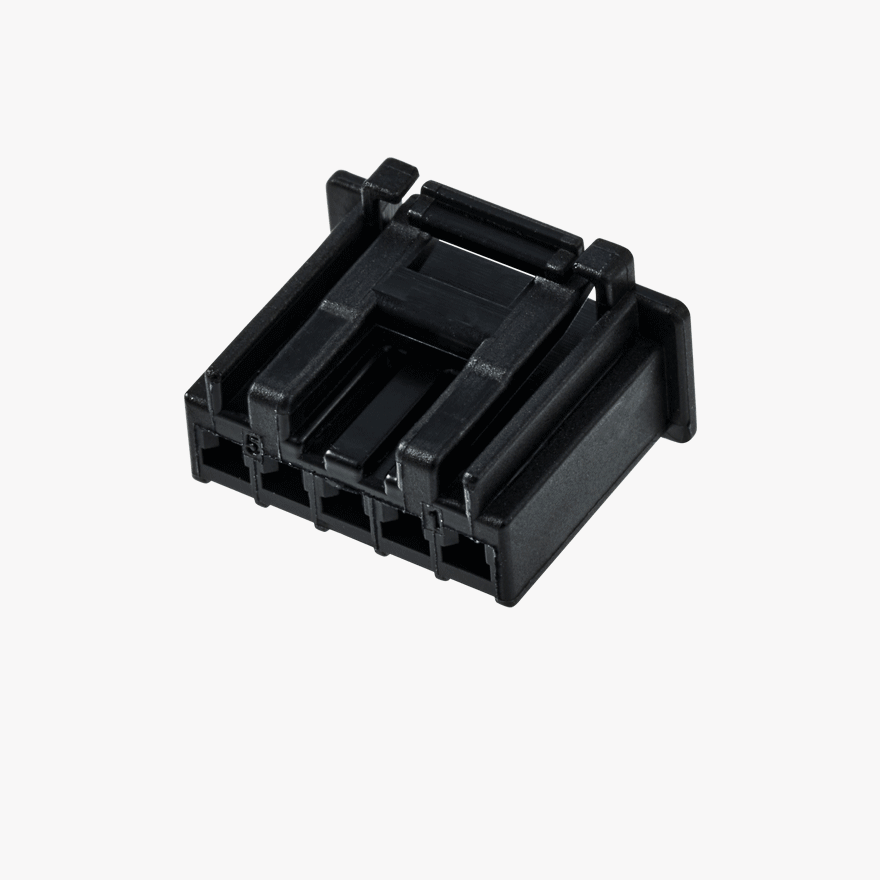 020 Small Blistering Less 5Pin Female Connector Black