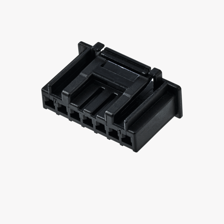020 Small Blistering Less 7Pin Female Connector Black