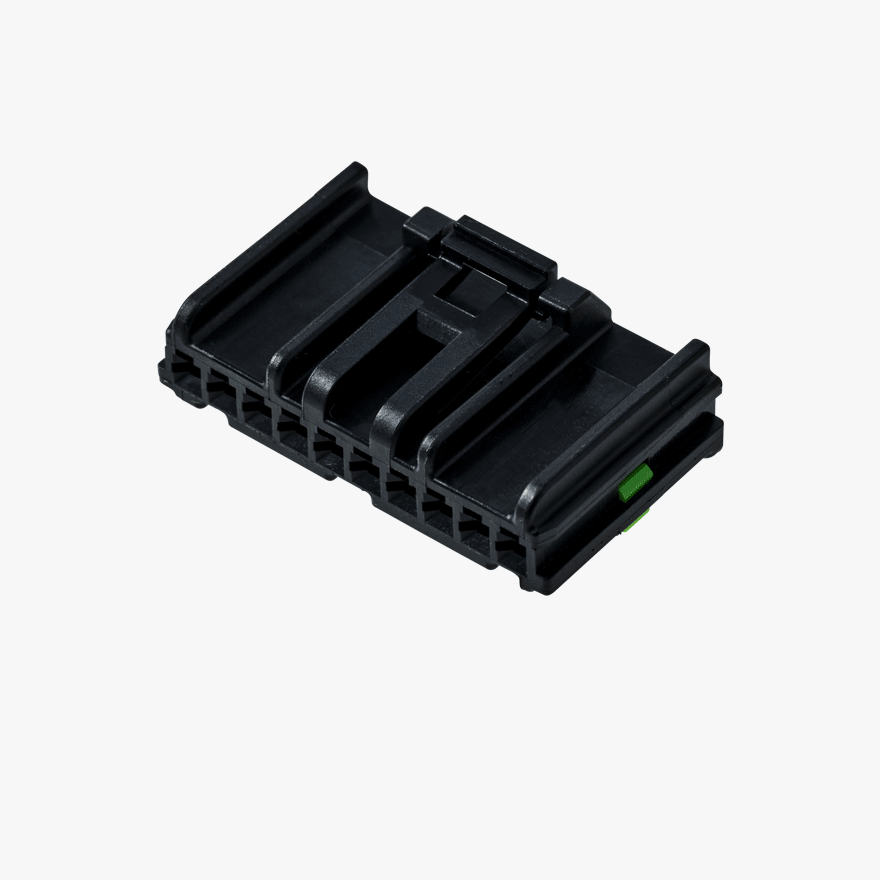 020 Double Lock 10Pin Female Connector Black