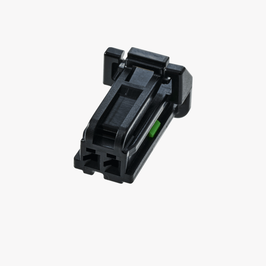 020 Double Lock 2Pin Female Connector Black