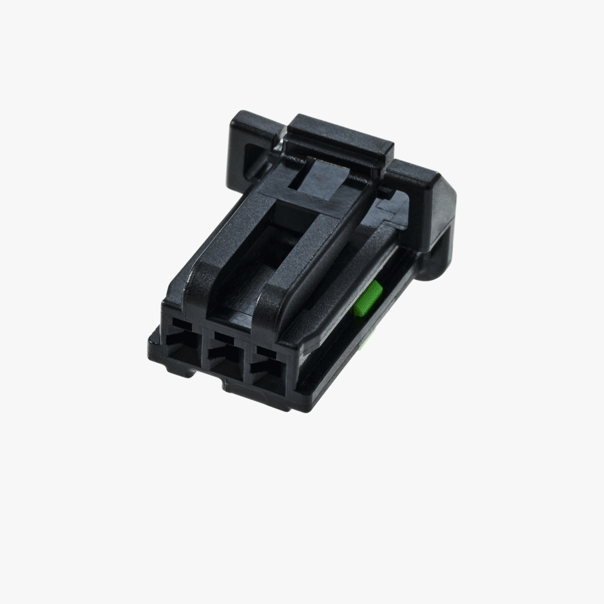 020 Double Lock 3Pin Female Connector Black