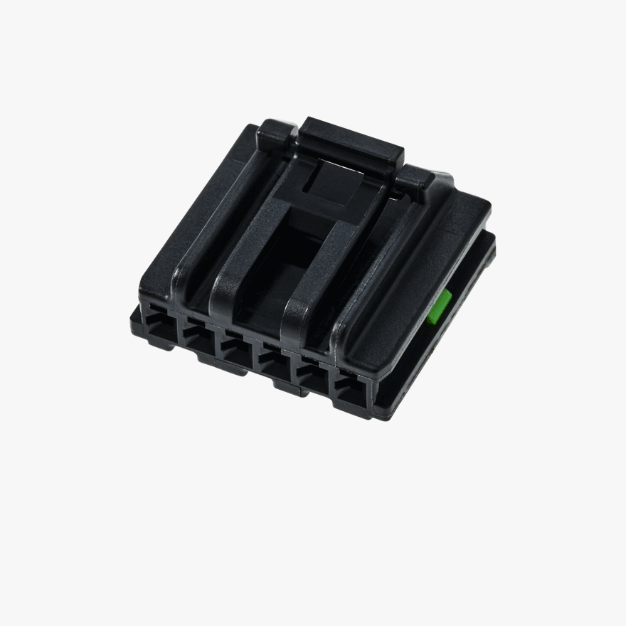 020 Double Lock 6Pin Female Connector Black