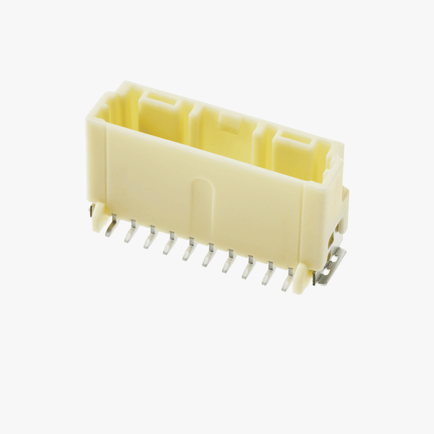 020 Double Lock 10Pin Male Connector Vertical Natural SMT type