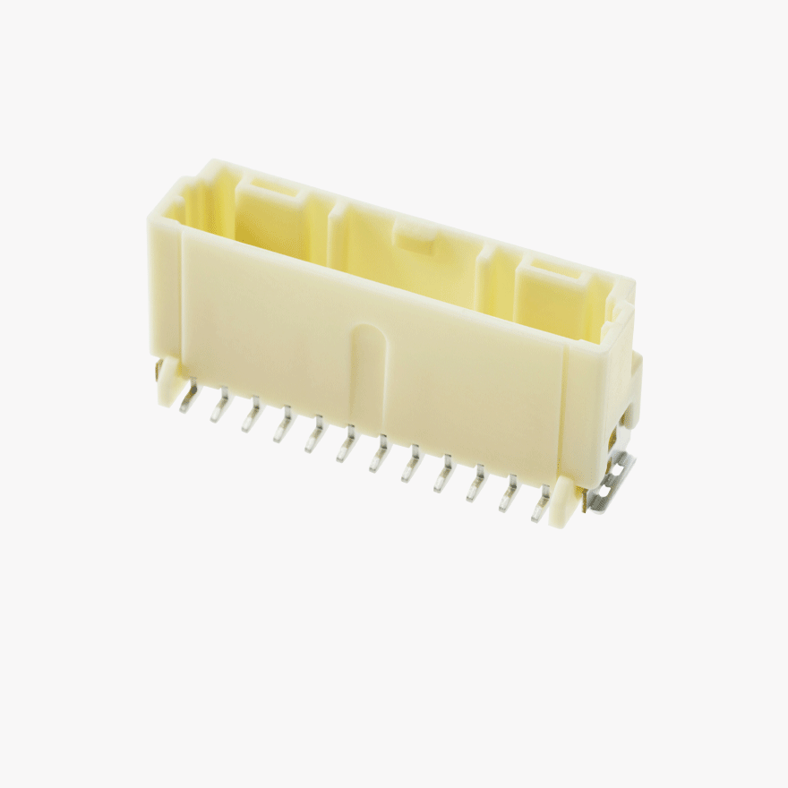 020 Double Lock 12Pin Male Connector Vertical Natural SMT type