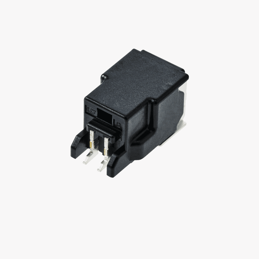 020 Double Lock 2Pin Male Connector Horizontal Black SMT type Global ver.