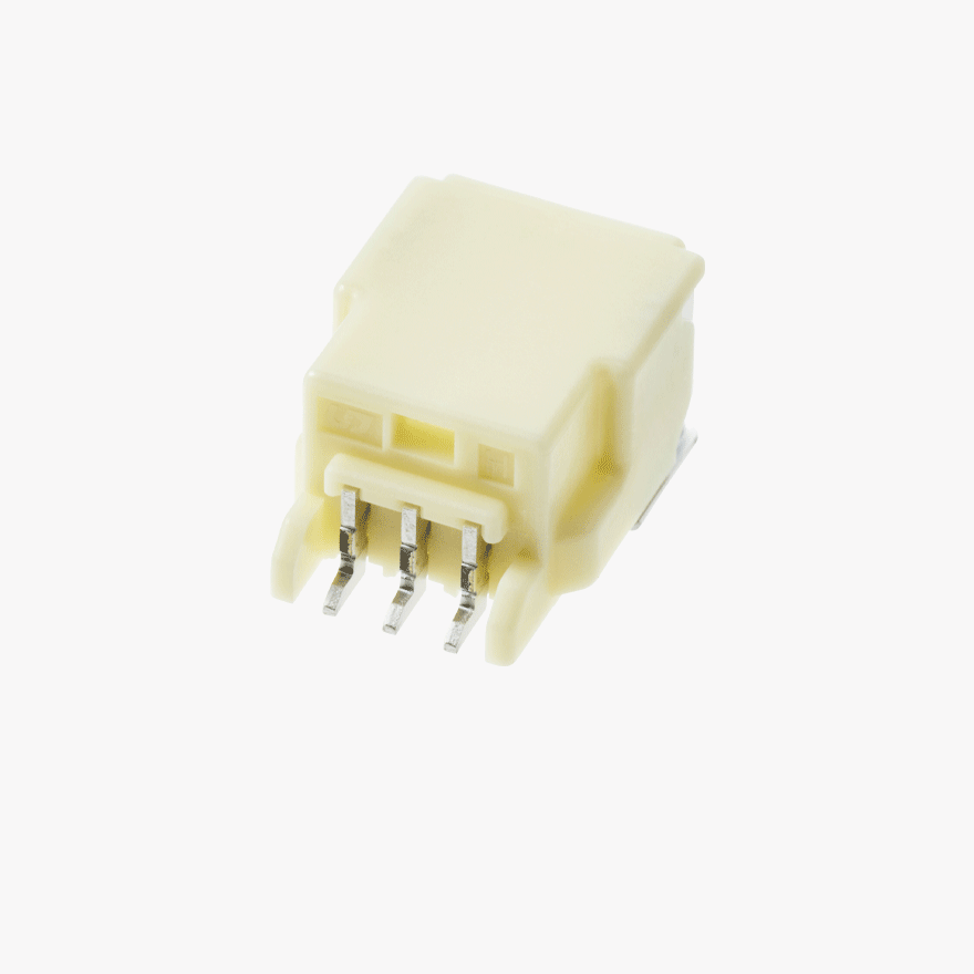 020 Double Lock 3Pin Male Connector Horizontal Natural SMT type