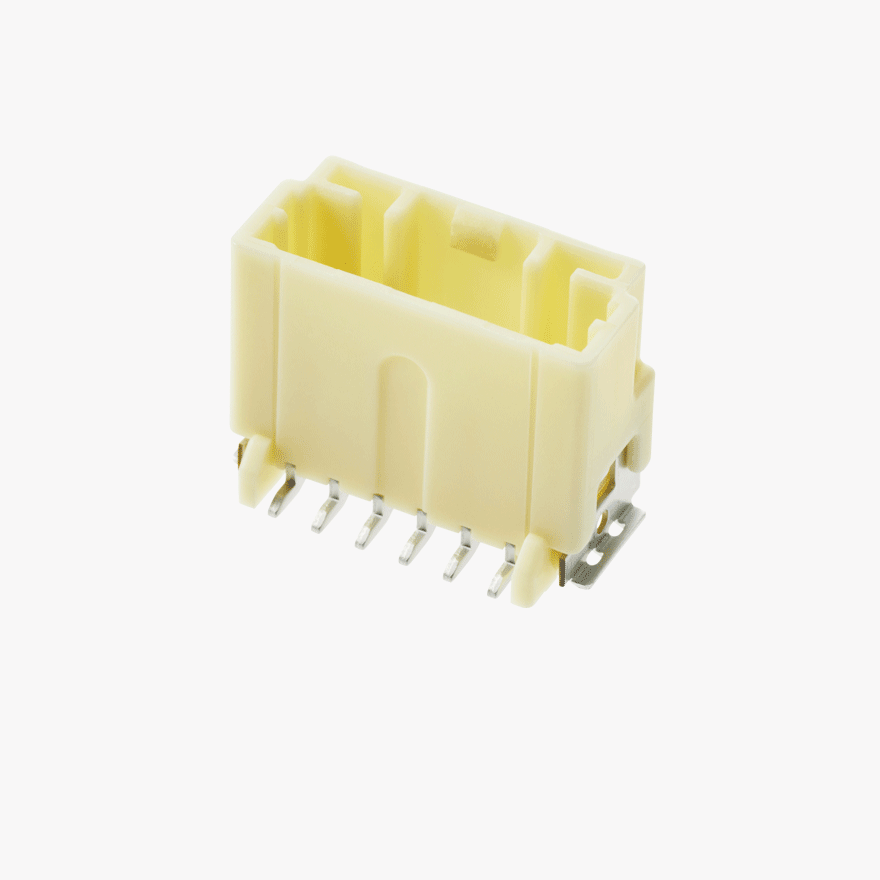020 Double Lock 6Pin Male Connector Vertical Natural SMT type