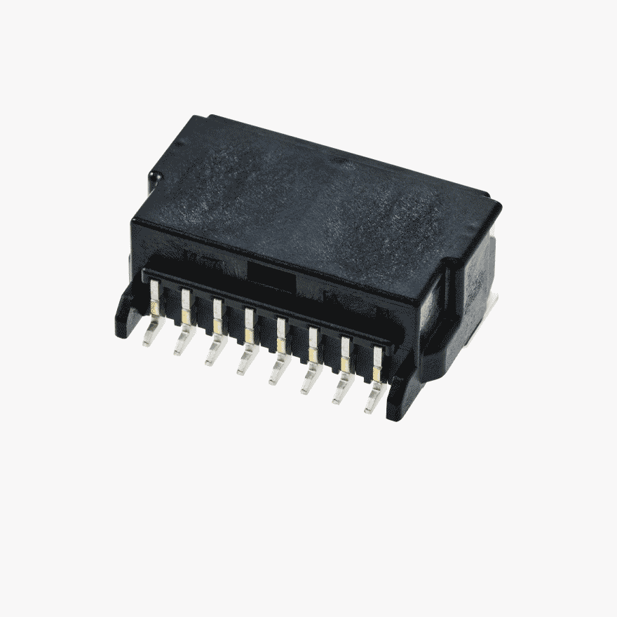 020 Double Lock 8Pin Male Connector Horizontal Black SMT type