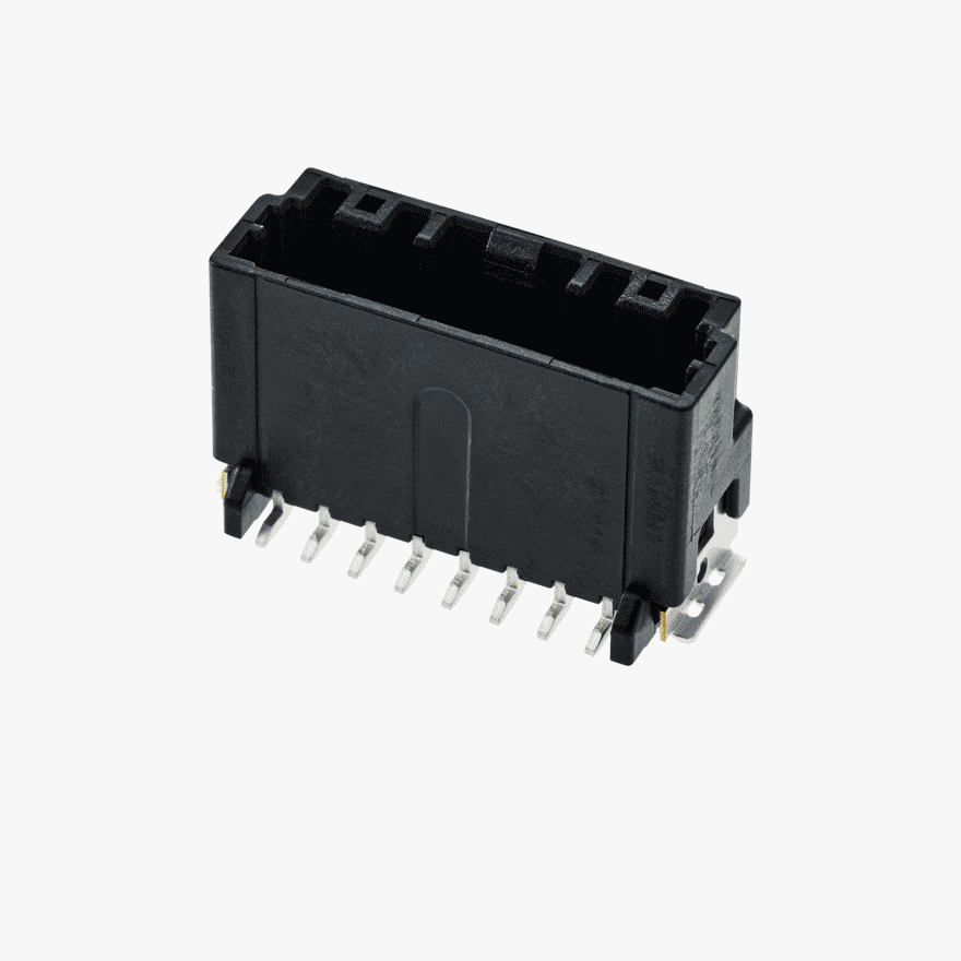 020 Double Lock 8Pin Male Connector Vertical Black SMT type Global ver.