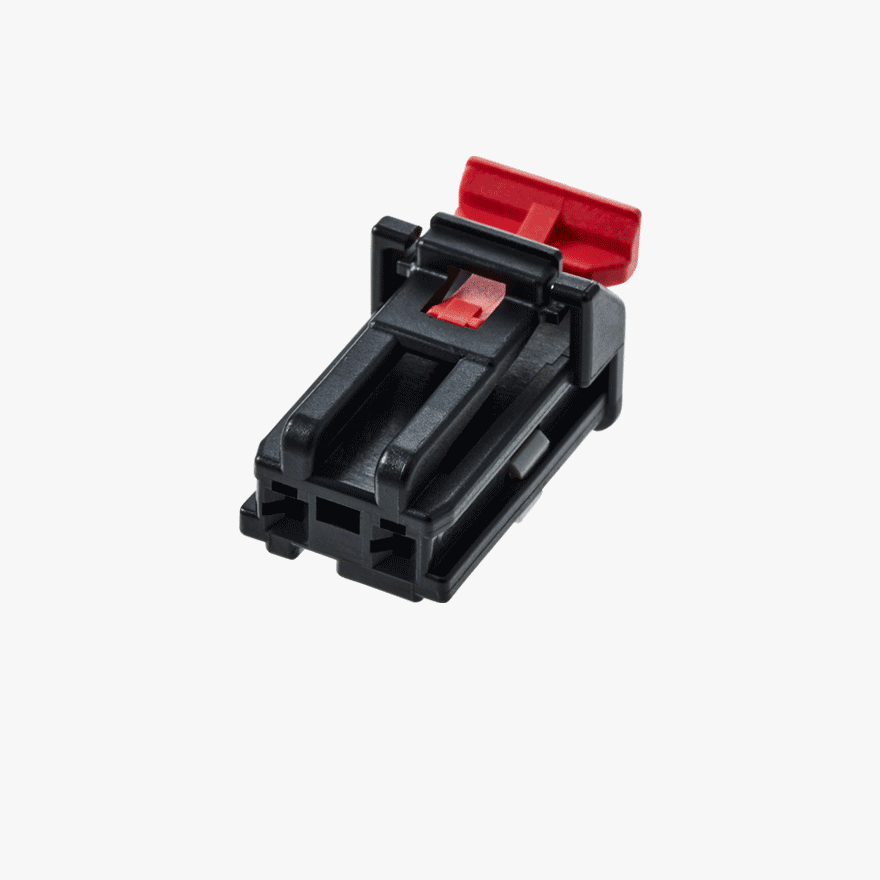 020 Double Lock & CPA 2Pin Female Connector Black