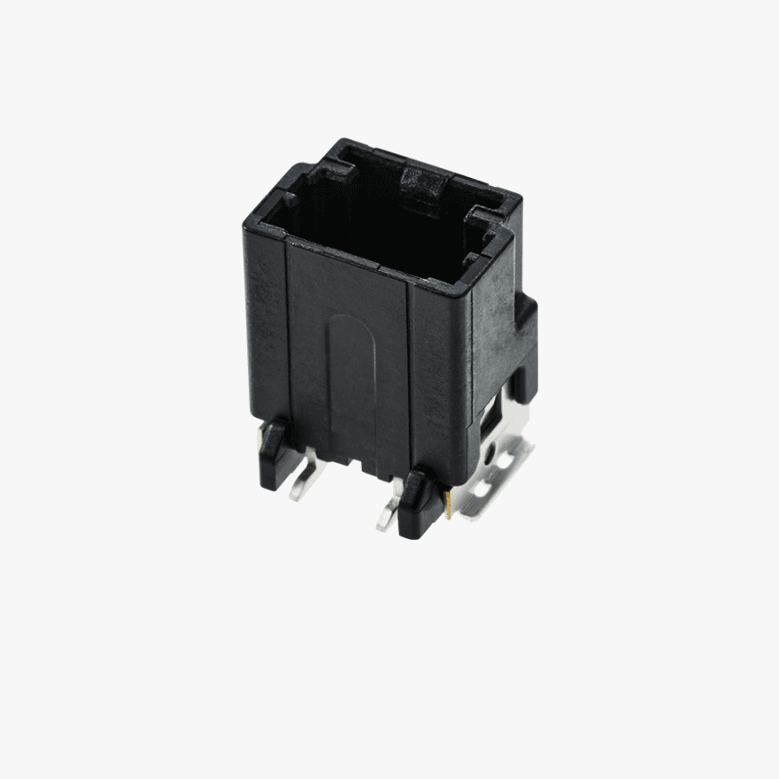020 Double Lock & CPA 2Pin Male Connector Vertical Black SMT type