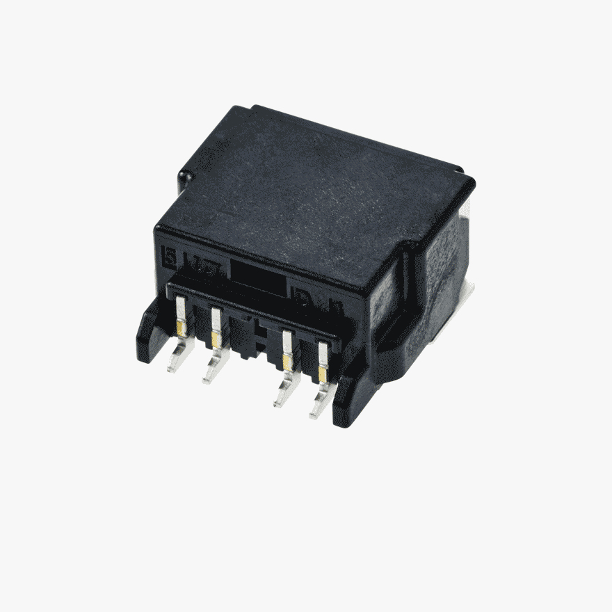 020 Double Lock & CPA 4Pin Male Connector Horizontal Black SMT type Global ver.