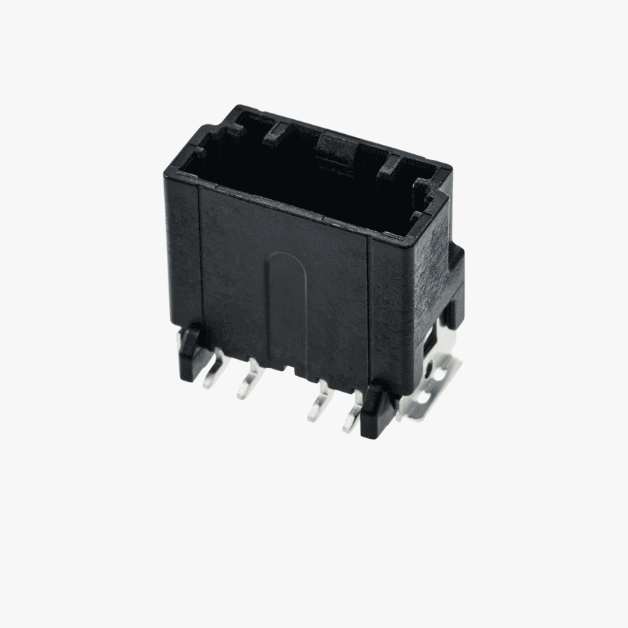 020 Double Lock & CPA 4Pin Male Connector Vertical Black SMT type