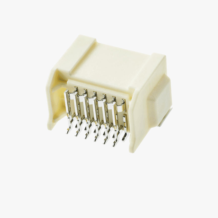 020 Double Lock Two Row 12Pin Male Connector Horizontal Natural SMT type