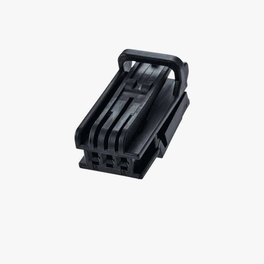 025 Double Lock 3Pin Female Connector Black