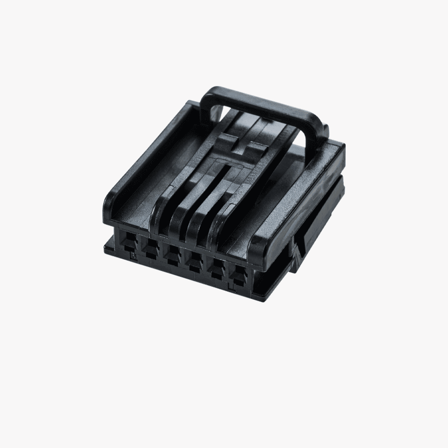 025 Double Lock 6Pin Female Connector Black