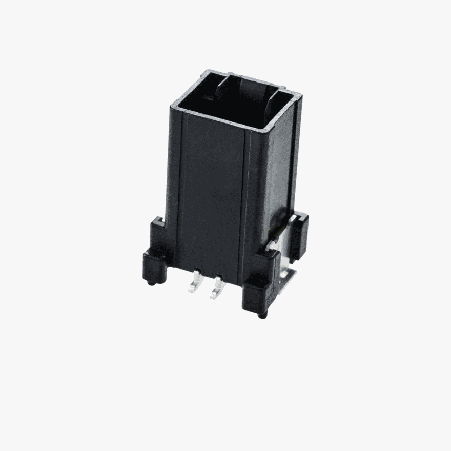 025 Double Lock 2Pin Male Connector Vertical Black SMT type
