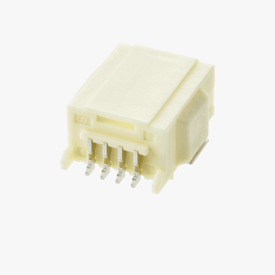 025 Double Lock 4Pin Male Connector Horizontal Natural SMT type
