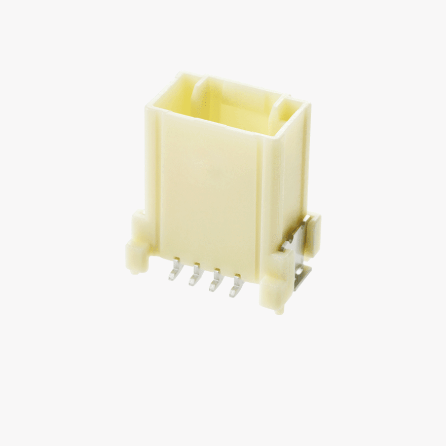 025 Double Lock 4Pin Male Connector Vertical Natural SMT type