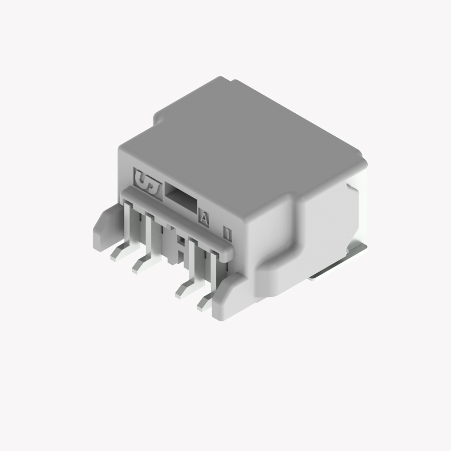 020 Double Lock & CPA 4Pin Male Connector Horizontal Natural SMT type