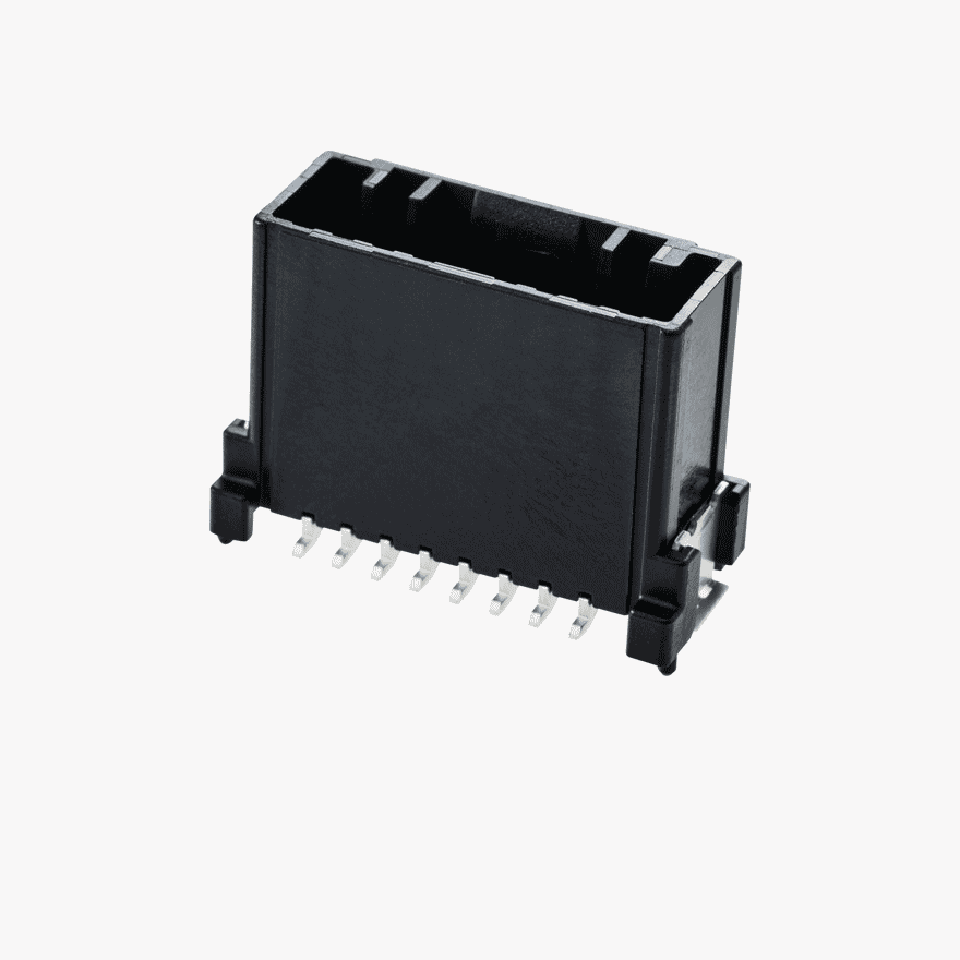 025 Double Lock 8Pin Male Connector Vertical Black SMT type