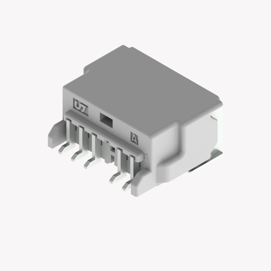 020 Double Lock & CPA 5Pin Male Connector Vertical Natural SMT type